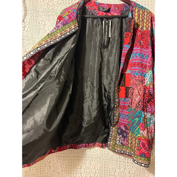 O-nelue Multi-color Jacket/Blazer Women’s 4XL, boho, Cultural Hippie - Picture 4 of 9